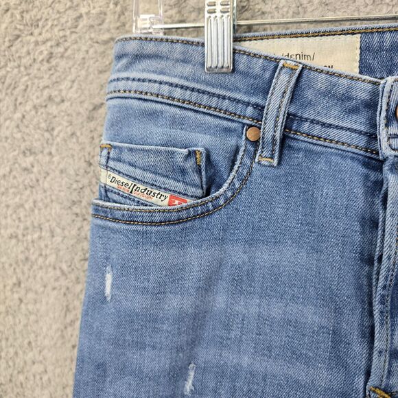 Diesel Jeans Men's Blue Denim Buster Button Fly Stretch Flex Casual Size 28x30 - Picture 2 of 13